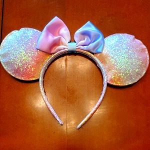 Girls glitter Disney ears